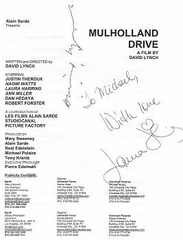 Mulholland Dr. press notes
